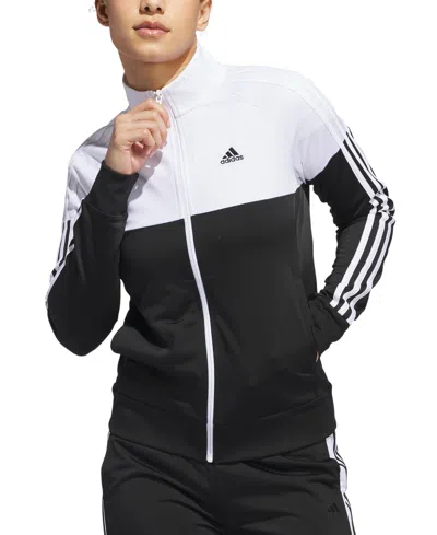 Adidas Originals Women's Colorblocked Tricot Jacket In Black,white