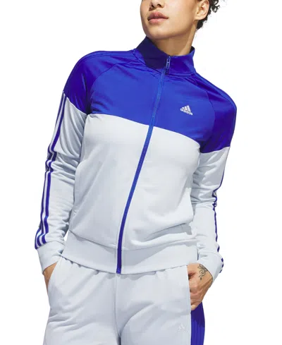 Adidas Originals Women's Colorblocked Tricot Jacket In Halo Blue
