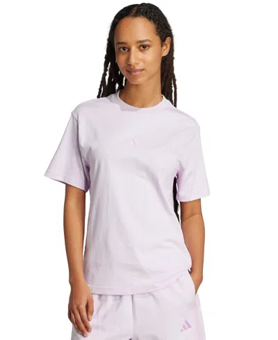 Adidas Originals Women's Cotton Essentials 3-stripe T-shirt In Pink
