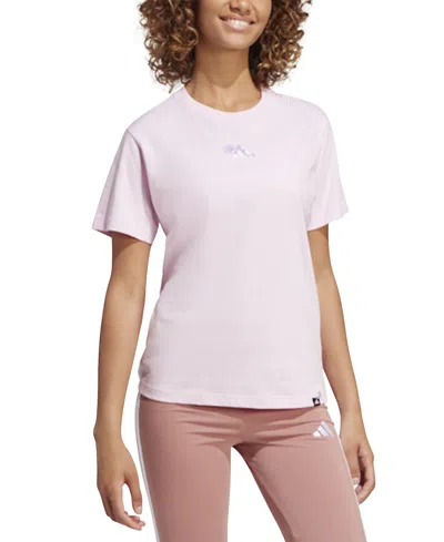 Adidas Originals Women's Cotton Mini Logo Graphic Crewneck T-shirt