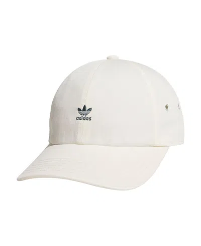 Adidas Originals Women's Cream Mini Logo Adjustable Hat In White