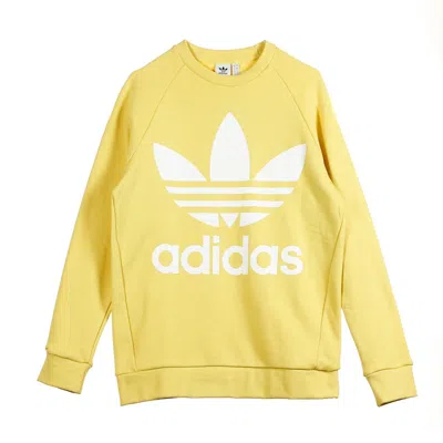 Adidas Originals Women's Crew Oversized Sweat Sand In Yellow