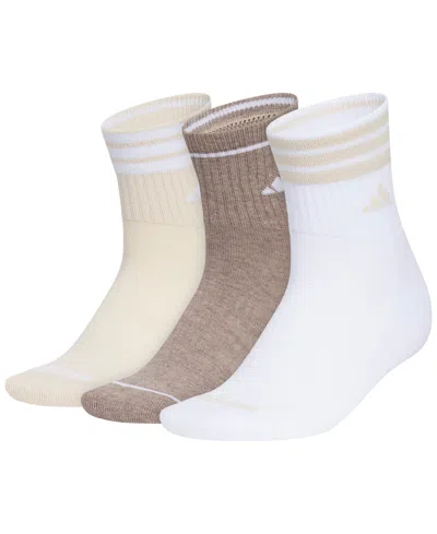 Adidas Originals Women's Cushioned 3-stripe 4.0 High Quarter Socks, 3-pack