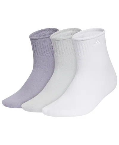 Adidas Originals Women's Cushioned Comfort 3.0 Quarter Socks, 3-pack In Multi