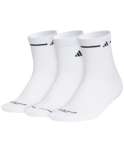 Adidas Originals Adidas Cushioned Sport 3.0 High Quarter Socks 3 Pack In White
