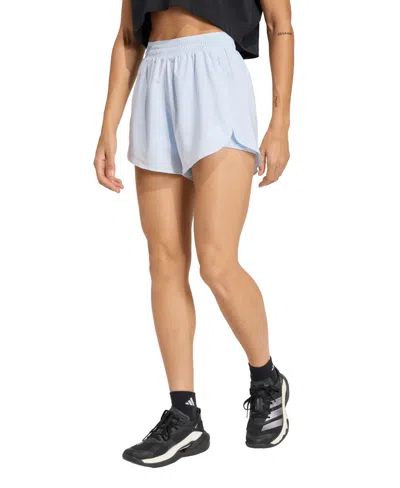 Adidas Originals Women's D4t High Rise Two-in-one Training Shorts In Blue