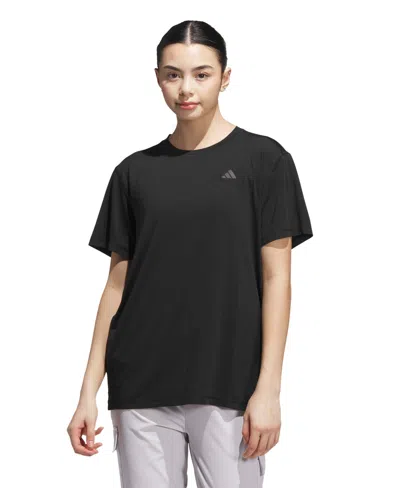 Adidas Originals Women's D4t Short-sleeve Training T-shirt In Black