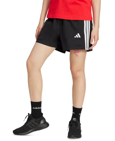 Adidas Originals Women's Essential Drawstring Pull-on Shorts In Black,white