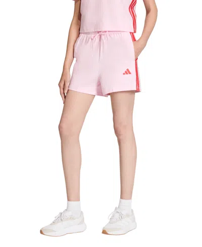 Adidas Originals Women's Essential Drawstring Pull-on Shorts In Pink
