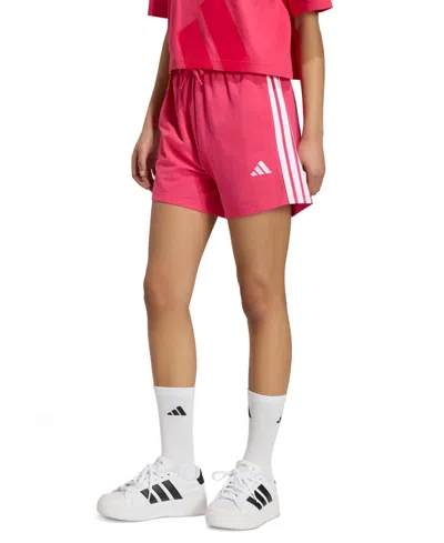 Adidas Originals Women's Essential Drawstring Pull-on Shorts In Pink