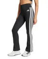 Adidas Originals Adidas Optime Essentials Aeroready 3-stripes Climacool Flared Leggings In Black,white