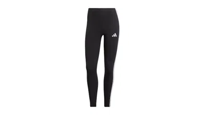 Pre-owned Adidas Originals Women's Essentials 3stripes Cotton Leggings In Black/white