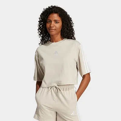 Adidas Originals Women's Essentials 3-stripes Cotton Loose T-shirt In Multi