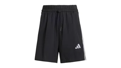 Pre-owned Adidas Originals Women's Essentials 3stripes Cotton Shorts In Black/white
