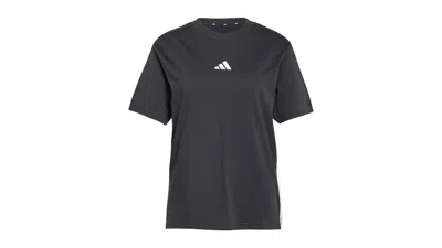 Pre-owned Adidas Originals Women's Essentials 3stripes Cotton T-shirt In Black/white