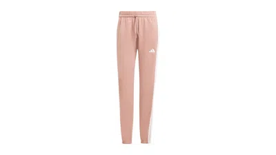 Pre-owned Adidas Originals Women's Essentials 3stripes French Terry Cuffed Pant In Warm Clay/white