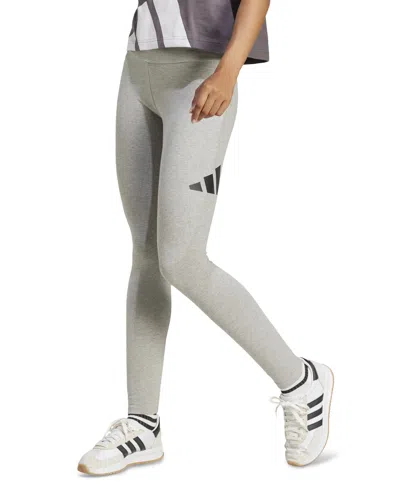 Adidas Originals Women's Essentials Big Logo Cotton Leggings In Gray