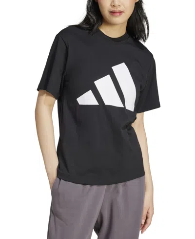 Adidas Originals Women's Essentials Big Logo Cotton T-shirt In Black