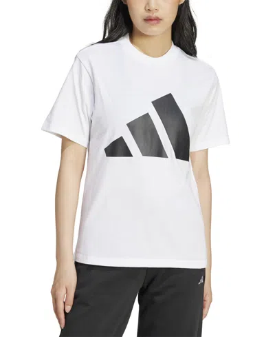 Adidas Originals Women's Essentials Big Logo Cotton T-shirt In White