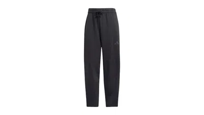 Pre-owned Adidas Originals Women's Essentials Contemporary Logo Fleece Barrel Pants In Black