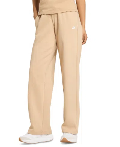 Adidas Originals Women's Essentials Feel Cozy Mid-rise Open-hem Pants