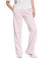 Adidas Originals Women's Essentials Feel Cozy Mid-rise Open-hem Pants In Pink
