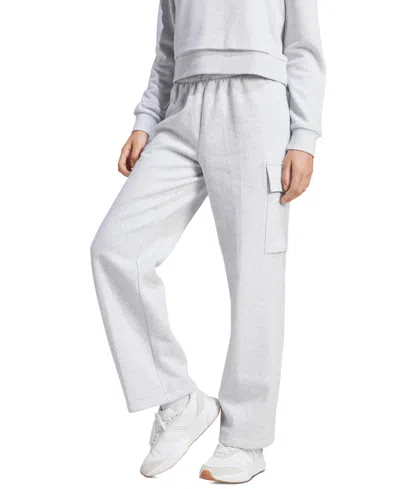 Adidas Originals Women's Essentials Fleece Cargo Sweatpants In Gray