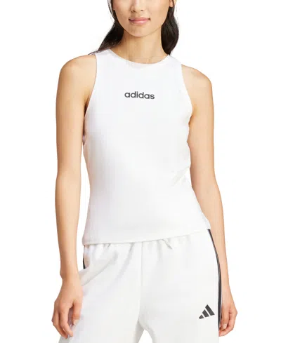 Adidas Originals Women's Essentials Linear Slim-fit Tank Top