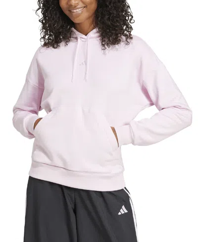 Adidas Originals Women's Essentials Long-sleeve Logo Hoodie In Pink
