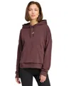 Adidas Originals Women's Essentials Long-sleeve Logo Hoodie In Burgundy