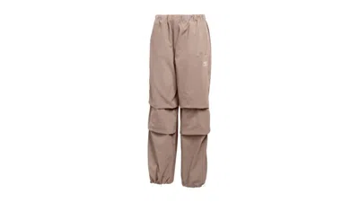 Pre-owned Adidas Originals Women's Essentials Ripstop Parachute Pants In Trace Brown