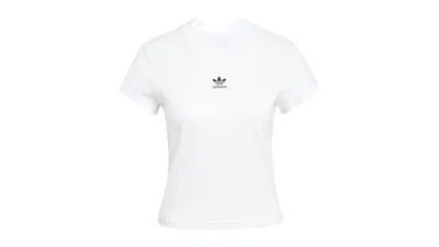 Pre-owned Adidas Originals Women's Essentials Slim T-shirt In White