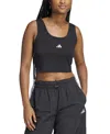 Adidas Originals Women's Essentials Small Logo Cotton Tank Top In Black,white