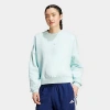 Adidas Originals Women's Essentials Small Logo Feel Cozy Sweatshirt In Blue