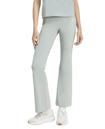 Adidas Originals Adidas Essentials Small Logo Flared Leggings In Metallic