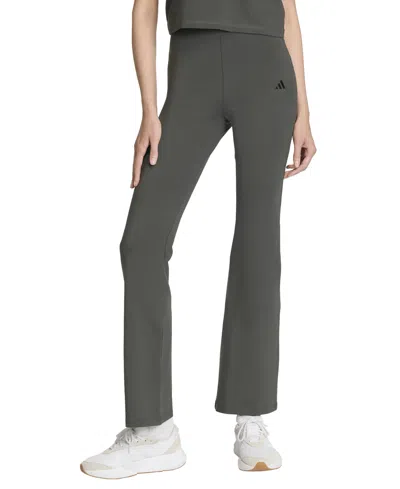 Adidas Originals Women's Essentials Small Logo Flared Leggings In Gray