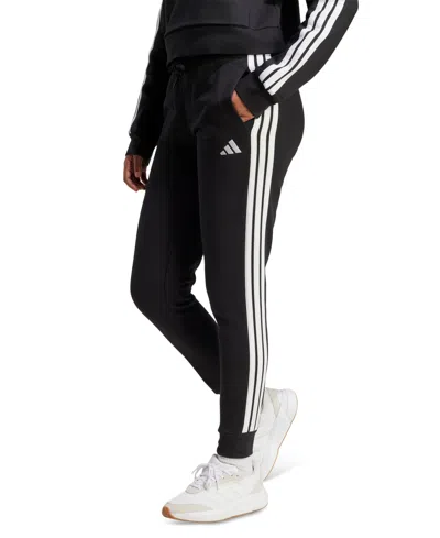 Adidas Originals Women's Essentials Three Stripes Fleece Slim Pants In Multi