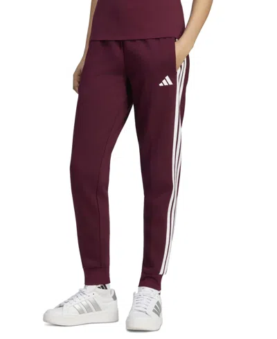 Adidas Originals Adidas Essentials 3-stripes Slim Joggers In Brown