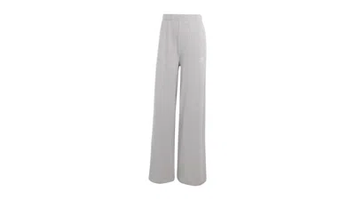 Pre-owned Adidas Originals Women's Essentials Wide Rib Pants In Medium Grey Heather