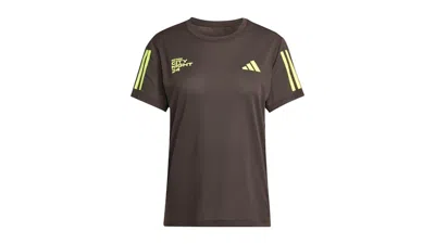 Pre-owned Adidas Originals Women's Event T-shirt In Night Brown