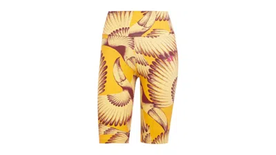 Pre-owned Adidas Originals Women's Farm Bike Shorts In Semi Spark/bright Orange/shadow Red In Multi