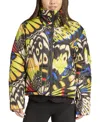 Adidas Originals Women's Farm Butterfly-print Puffer Coat In Multi