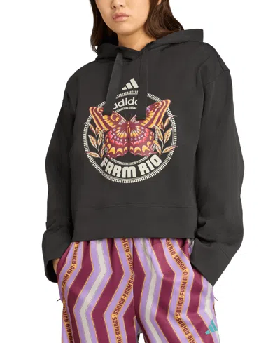 Adidas Originals Women's Farm Rio Graphic Hoodie In Brown