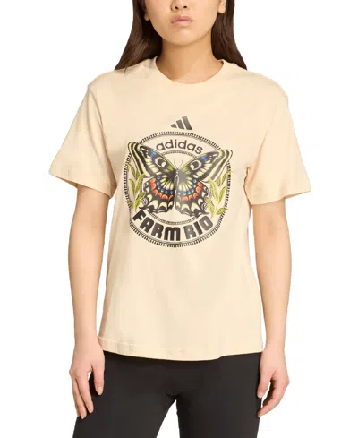 Adidas Originals Women's Farm Rio Graphic T-shirt In Sand