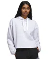 Adidas Originals Women's Fleece 3-stripes Loose-fit Hoodie In White