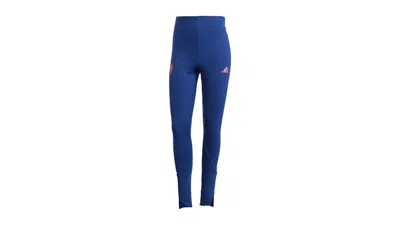 Pre-owned Adidas Originals Women's France Rugby Z.n.e. Travel Leggings In Dark Blue