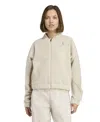 Adidas Originals Women's Full Zip Loose Fit Jacket In Gray