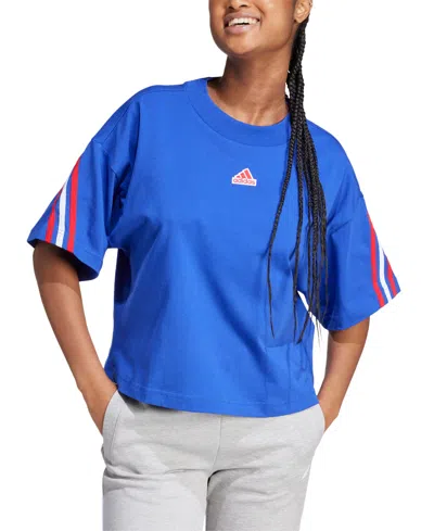 Adidas Originals Women's Future Icons 3-stripes T-shirt In Semi Lucid Blue