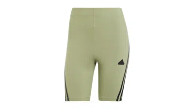 Pre-owned Adidas Originals Women's Future Icons 3stripes Bike Shorts In Tent Green