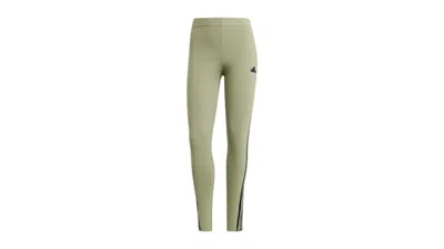 Pre-owned Adidas Originals Women's Future Icons 3stripes Leggings In Tent Green